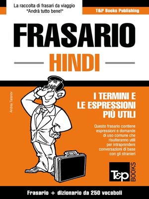 cover image of Frasario Italiano-Hindi e mini dizionario da 250 vocaboli
